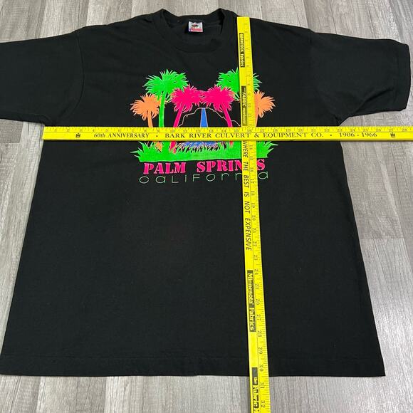 Vintage 90s Neon Palm Spring California Palm Tree Graphic XL - Picture 5 of 9